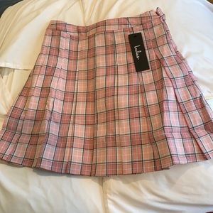 Plaid mini skirt